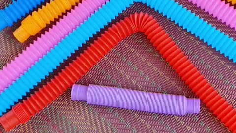 Pop tube in side relaxing sound ASMR mix colors #008 #poptube #toy #asmr