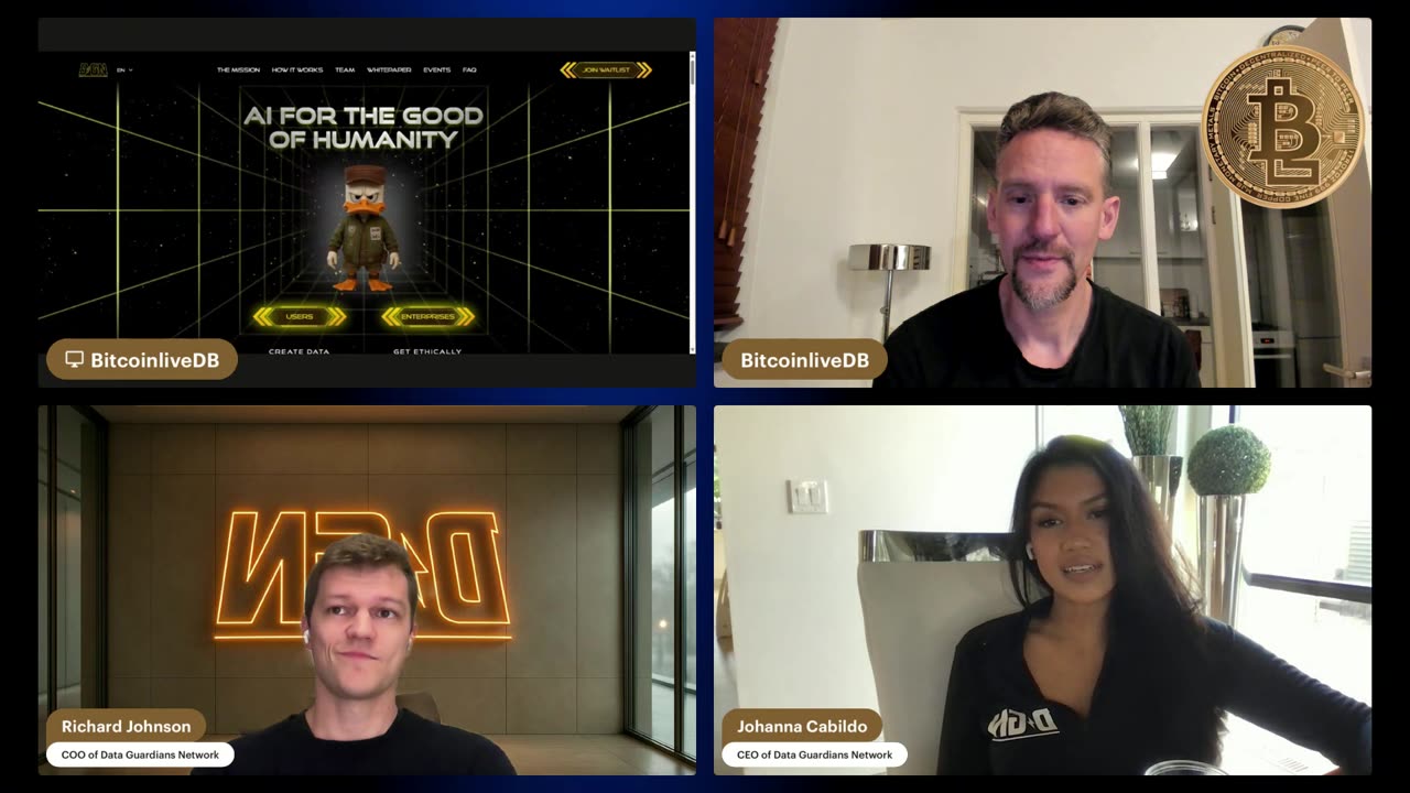#BitcoinLive EP20 "Empowering The People Through Ethical AI - with Data Guardians" w/ @DataGuardiansNK