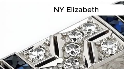 Diamond Platinum Rectangle-Link Bracelet