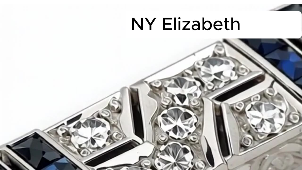 Diamond Platinum Rectangle-Link Bracelet