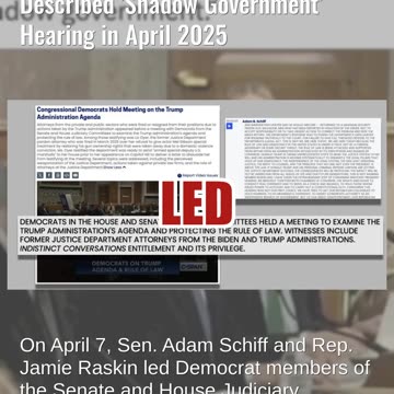 Fact Check: Congressional Democrats Did NOT Hold a Self-Described 'Shadow Government' Hearing