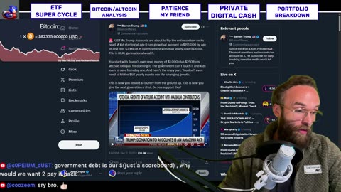 TRUMP WANTS FUTURE GEN TO BE RICH WITH CRYPTO ACCOUNTS! live Analysis