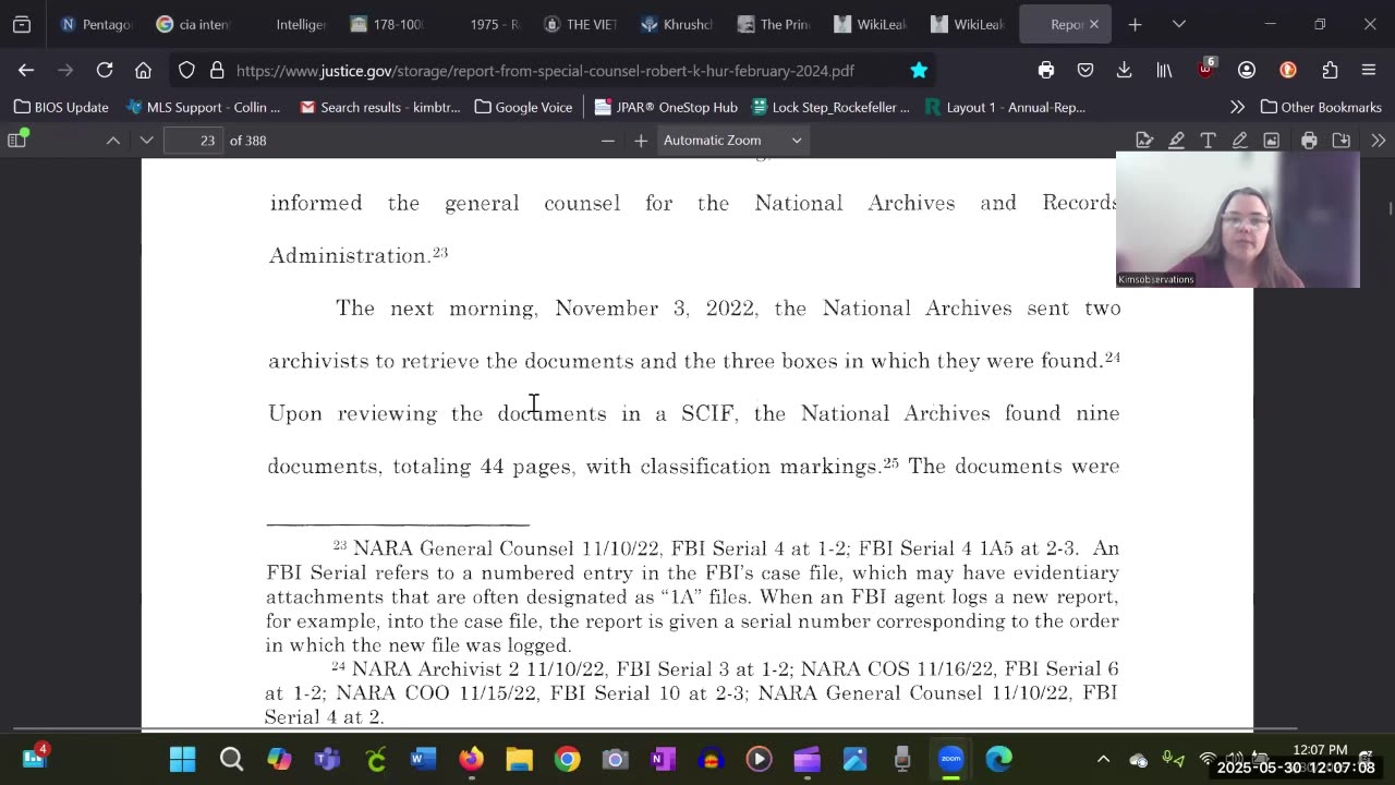 V 2-Robert Hur Classified Documents Report