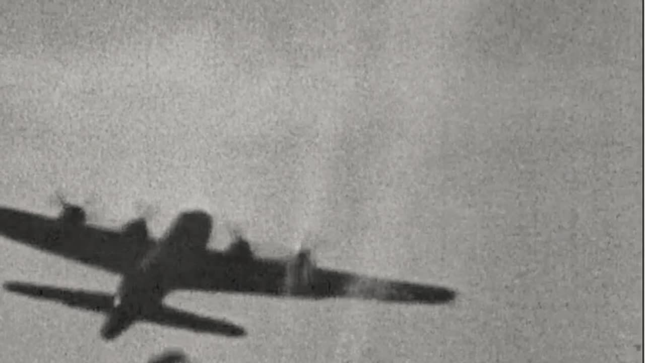 Jagdgeschwader 54 Bf 109 G-6/R6 fighters intercepting USAAF B-17 Flying Fortress bombers in 1943