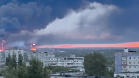 Apocalyptic Scenes in the Russian City of Novokuybyshevsk After Drone Strike on Refinery