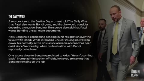 Dan Bongino Makes a Huge Threat Over Bondi’s Jeffrey Epstein Controversy.