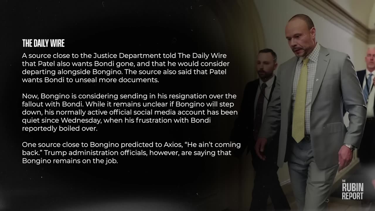 Dan Bongino Makes a Huge Threat Over Bondi’s Jeffrey Epstein Controversy.