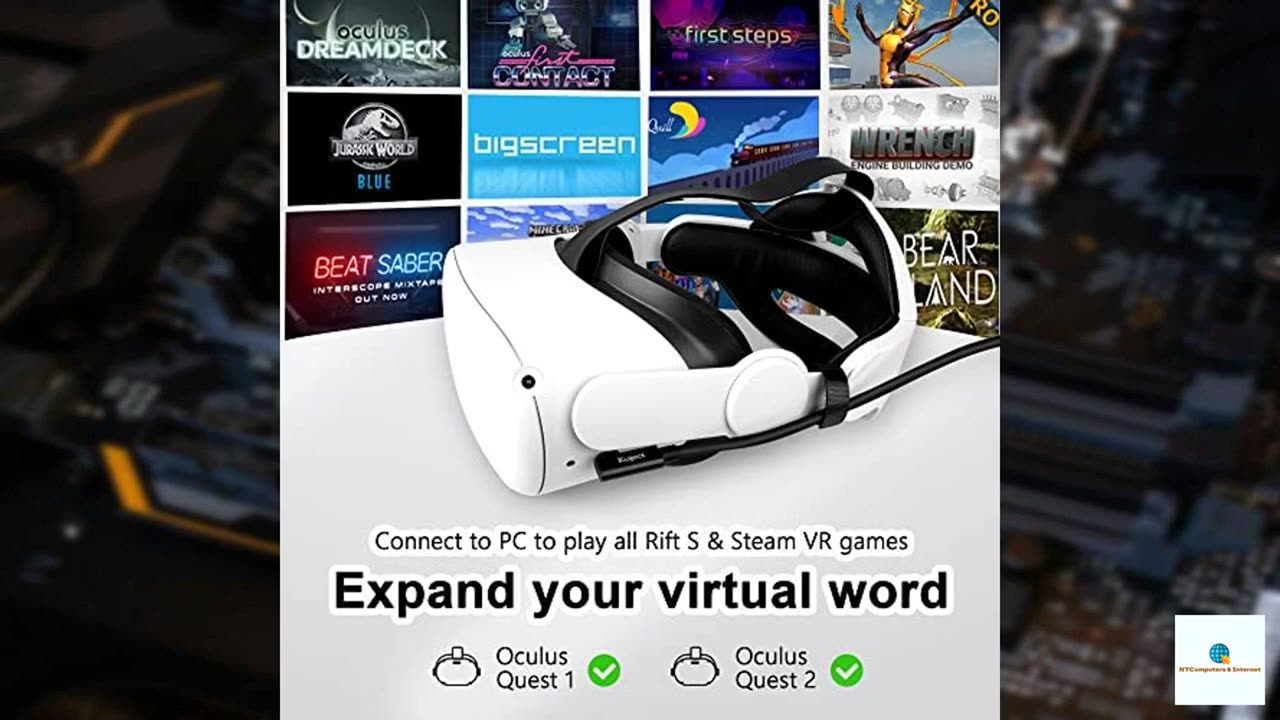 Kuject Link Cable 16FT Compatible for Quest 3S/3, Quest 2/Pro, Pico 4, VR Headset Accessor