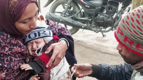 Baby injection crying video