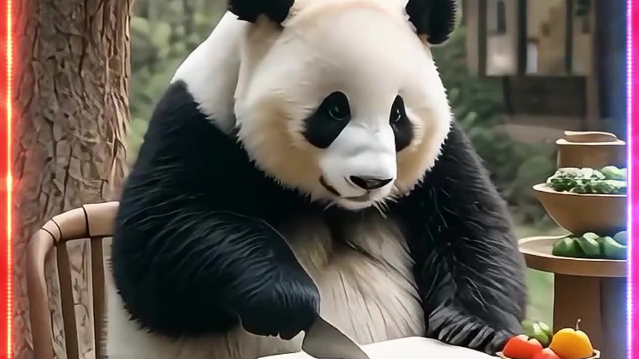 A day in the life of a panda; cooking and babysitting