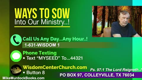 Re-Air: Wisdom Moments With Mike Murdock..!!!