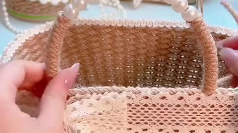 DIY Rope Handbag, How to Make a Beautiful Bag with PVC Board #diy​ #handmade​ #craft​