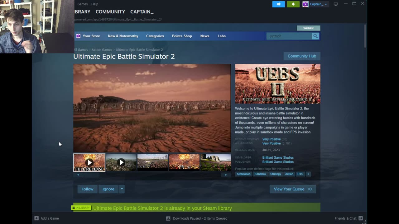 Tutorial For How To Download The Ultimate Epic Battle Simulator 2 On Steam