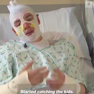 20-year-old Derrick Byrd charges back into a raging house fire