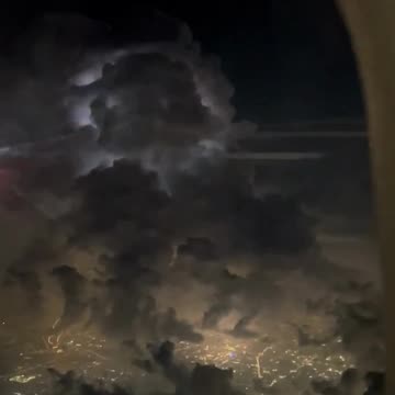 Lighting Cloud from airplane China 8/20/25
