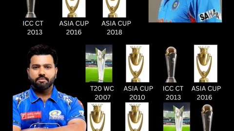 ICC+Asia Cup Titles won by Two Legends of indian cricket MS dhoni & Rohit Sharma