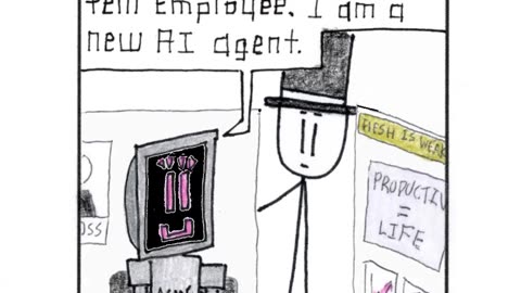 Sticky Shorts: AI Agent (Stick-y Humor Comic Video)