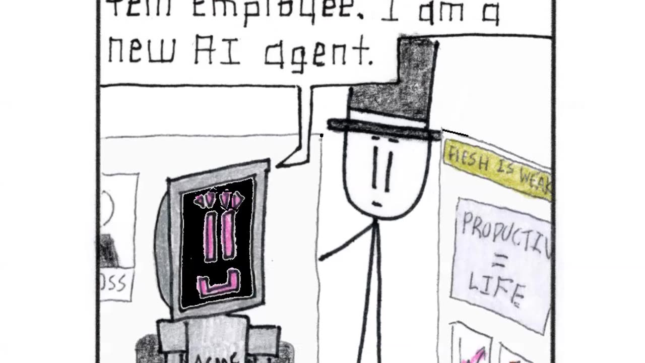 Sticky Shorts: AI Agent (Stick-y Humor Comic Video)