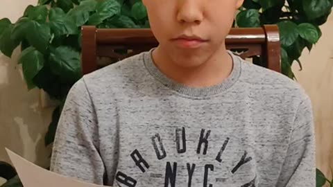 My son is getting ready for the contest.
