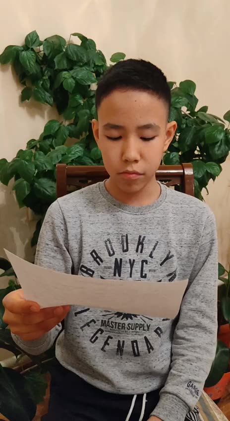 My son is getting ready for the contest.