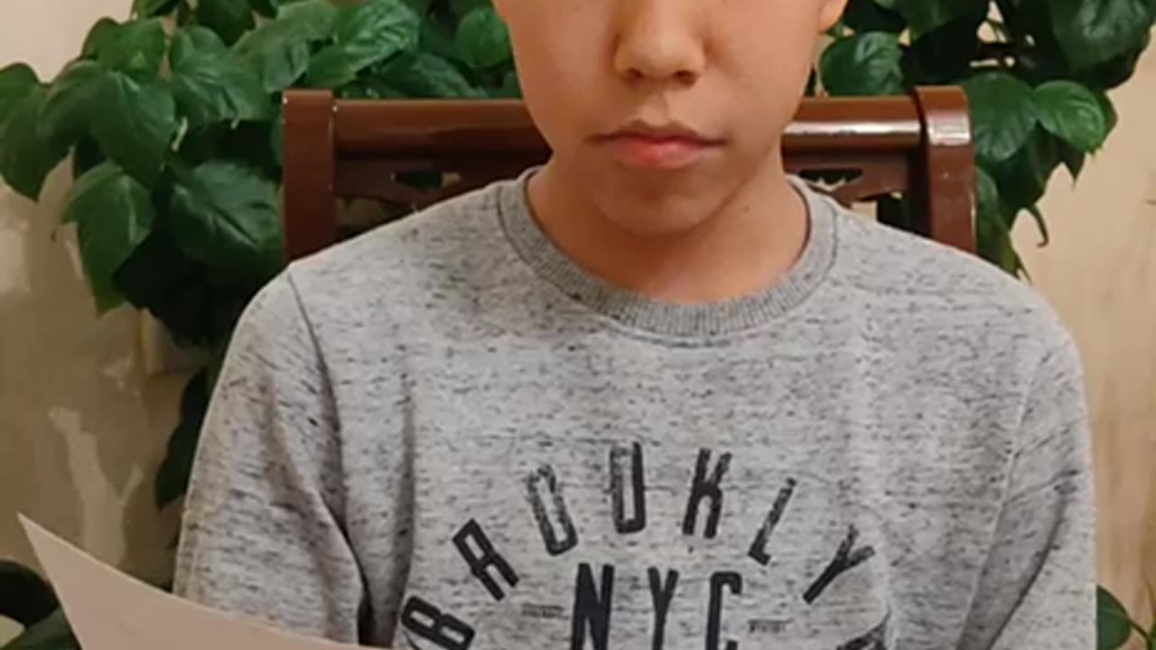 My son is getting ready for the contest.