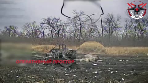 A quad pig stuck in the mud was pushed
