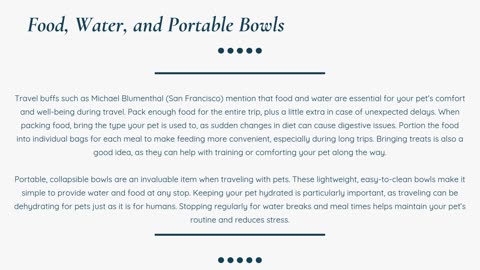 Michael Blumenthal San Francisco | What Every Pet Traveler Needs to Bring by Avid Travelers