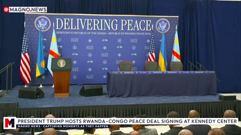 🇺🇸 President Donald Trump Hosts 🇷🇼🤝🇨🇩 Rwanda–DRC Peace Deal Signing at The Kennedy Center [LIVE]
