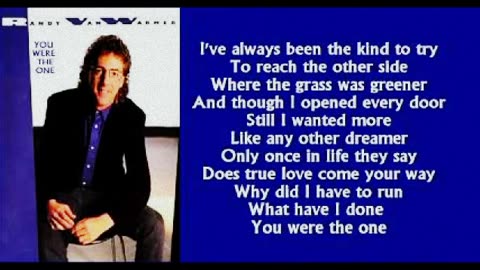 Randy VanWarmer - You Were The One ( + lyrics 1990)