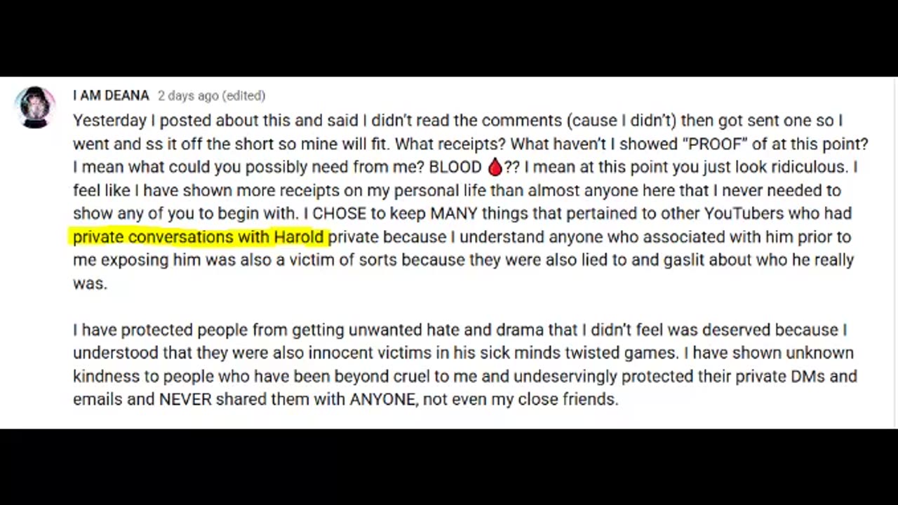 Deana lied about having access to Harold's devices and accounts