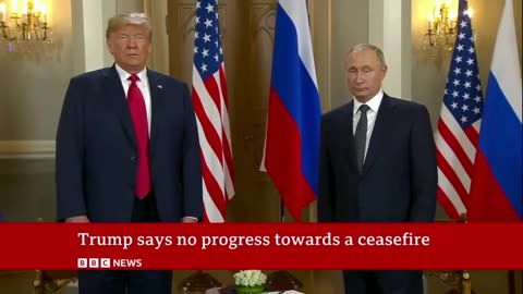 Kyiv hit by barrage of drone strikes as Putin rejects Trump's truce bid | BBC News