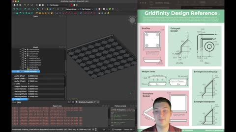 Gridfinity FreeCAD Tutorial: Part 7 - A Multi-Transform of Linear Patterns referencing Variables