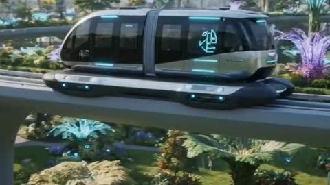 Hover Tram Over Green-way | The Quantum Transit | #futuretravel #shorts #usa #shorts #uk #aerospace