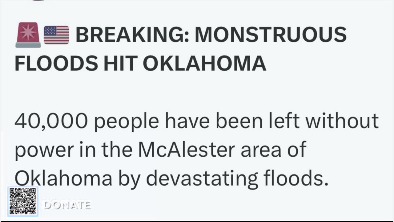 BREAKING: MONSTRUOUS FLOODS HIT OKLAHOMA