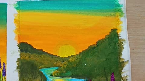 landscape watercolor art