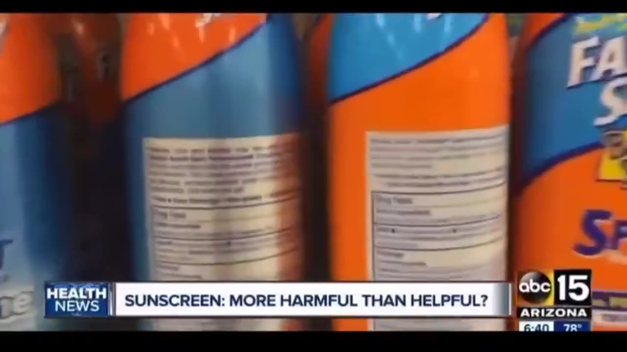 The toxins in most sunscreens.