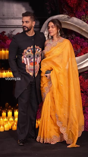 neha dhupia and her hubby angad bedi seen arriving at nupur sanon and stebin ben’s reception night