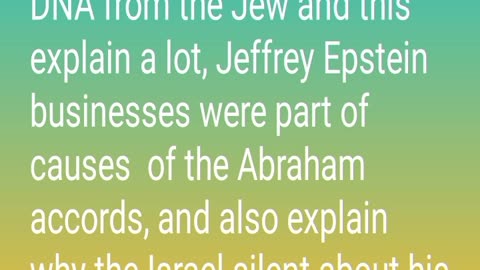 Jeffrey Epstein blood and the DNA from the Jew