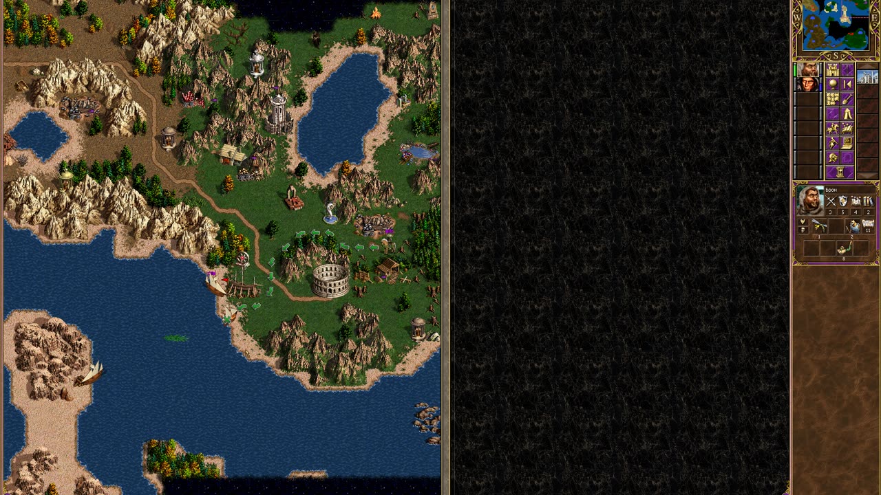 Heroes of Might and Magic 3: карта "Изумрудные острова": средняя сложность, 2 человека VS AI: победа