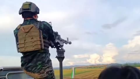 🔥💥 Myanmar War | KNDF Dshk Gunner Engages Burmese Air Force Jets | RCF