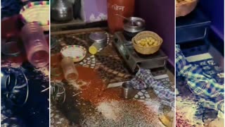 Viral Video: Woman Creates Chaos at Home, Husband Records Helplessly
