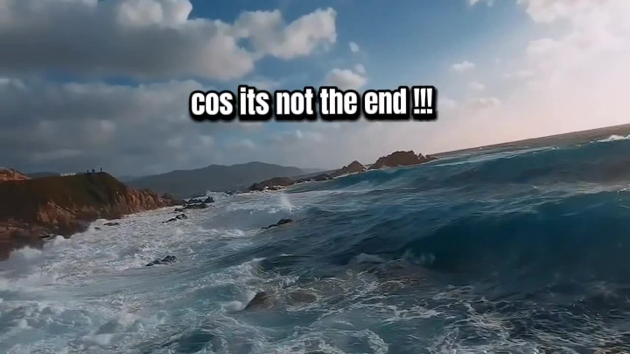 Everything will be okey quote with the ocean and rocks as the background
