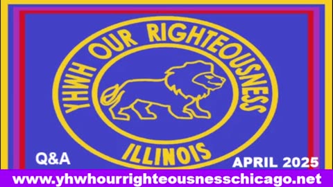 Sabbath with YHWH OUR RIGHTEOUSNESS Chicago [Saturday, May 3, 2025] 10:00 a.m. Central/11:00 a.m. Eastern (Jews are Edomites, descendants of Esau. Jews are not Yisraelites)