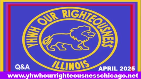 Sabbath with YHWH OUR RIGHTEOUSNESS Chicago [Saturday, May 3, 2025] 10:00 a.m. Central/11:00 a.m. Eastern (Jews are Edomites, descendants of Esau. Jews are not Yisraelites)