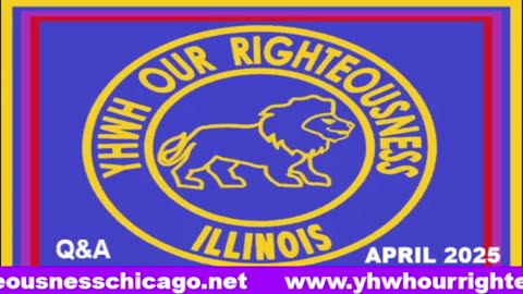 Sabbath with YHWH OUR RIGHTEOUSNESS Chicago [Saturday, May 3, 2025] 10:00 a.m. Central/11:00 a.m. Eastern (Jews are Edomites, descendants of Esau. Jews are not Yisraelites)