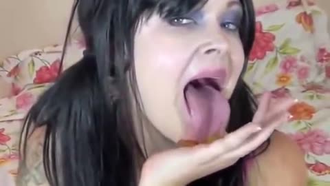 Giantess vore eat a gummy bear