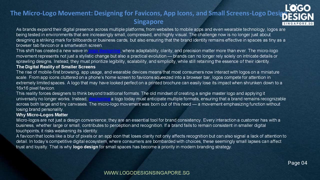 The Micro-Logo Movement: Designing for Favicons, App Icons, and Small Screens-Logo Design Singapore