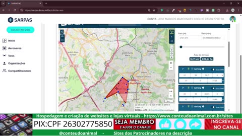 drone - como soliticar area de voo em forma de polígono