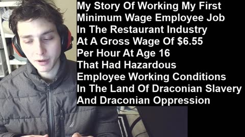 My Story Of Working My First Minimum Wage Employee Job In The Restaurant Industry At A Wage Of $6.55