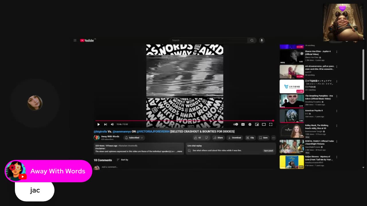 08/06/25 Victoria J VOD: "Q is it pathological liar and I live rent free in his head"